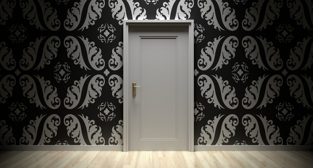 Grey 1 Panel Interior Door For Home